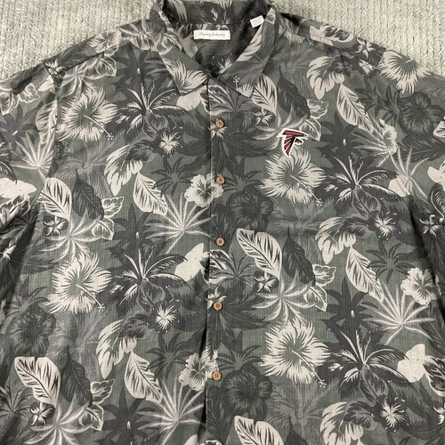 Tommy Bahama Hemd Herren 2XLB Big Atlanta Falcons Hibiskus Hawaii Camp Freizeit - Bild 3 von 15
