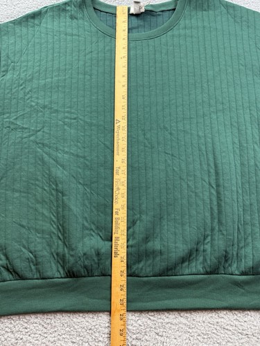A New Day Women's Plus Size 4X Long Sleeve Quilted Sweatshirt Green - Picture 5 of 8