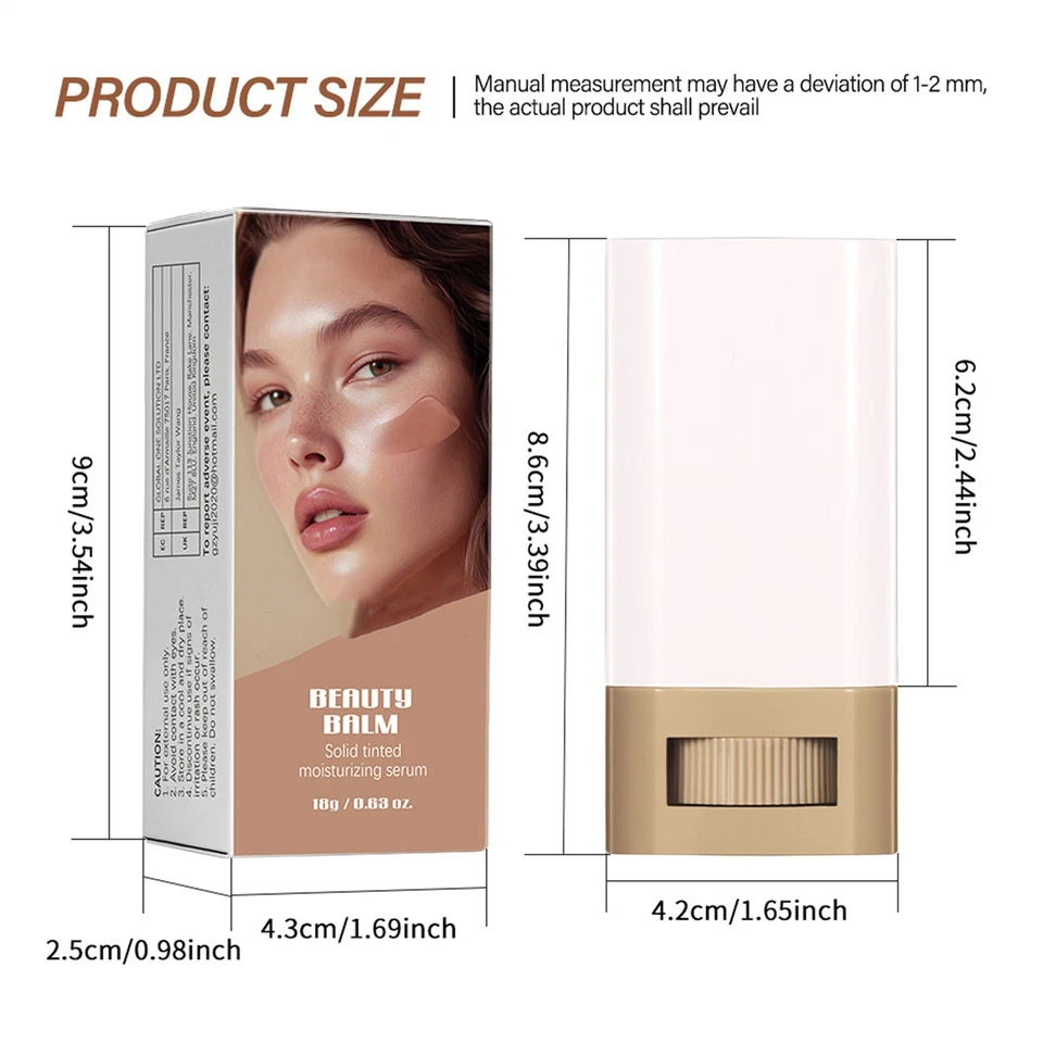 Base en barra con tinte de piel potenciada en suero vegano cobertura completa maquillaje facial Foto 4 de 4