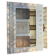 Sand Fog Perfume Oil Rollerball Set Of 3 Jasmine Cedarwood Vanilla Musk Violet