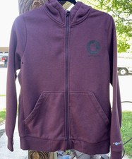 Carhartt Force Sweatshirt Womens SZ SMALL Delmont Hoodie Maroon Full Zip Jacket