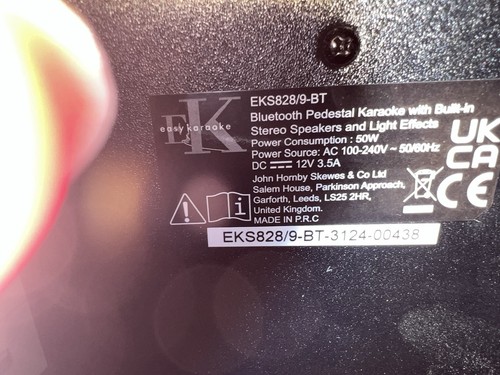 Easy Karaoke EKS828/9-BT Bluetooth Pedestal Karaoke Machine - Picture 7 of 19