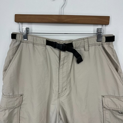 REI Cargo Shorts Men's Size M Beige Belted Pockets Outdoors Hiking - Picture 2 of 11
