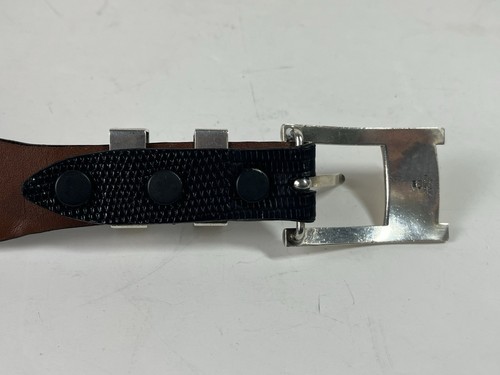 Rewards Genuine Lizard - Mona Van Riper .925 Sterling Silver Belt Size 42 USA - Picture 4 of 15