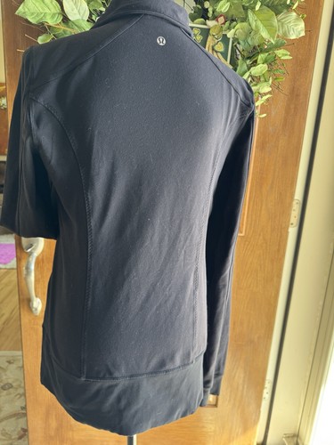 Sudadera con Capucha Lululemon Completa Doble Cremallera Para Mujer L Negra Bolsillos Agujeros para Pulgar - Imagen 6 de 15