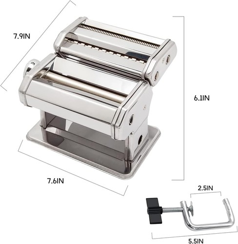 Pasta auténtica artesanal: máquina manual con 9 espesores y cortador incluido - Imagen 4 de 9