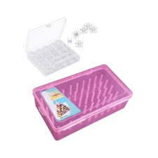 Sewing Thread Storage Box Bobbin Storage Container with 25Pcs Bobbins Set