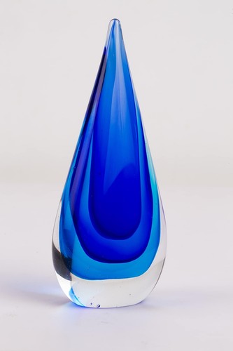 Hand-Blown Glass Decor - Murano-Style Glass Statue and Figurine, Blue - Picture 4 of 8