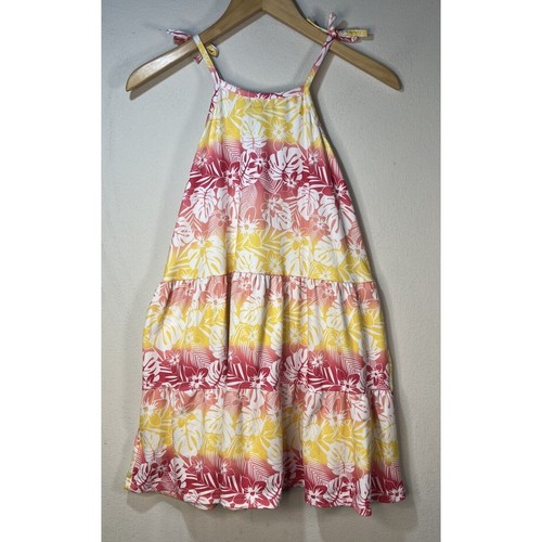 Tommy Bahama Girls Size 7 Tiered Hawaiian Sundress Vacation Summer Halter - Picture 8 of 12