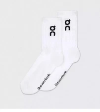 On Cloud 3-pk Crew Socks Run On Clouds Sz L  Performance Mens & Women’s WHITE
