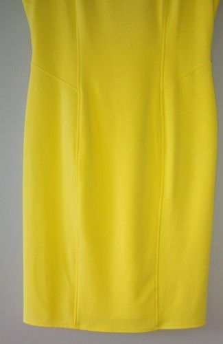 Vestido para mujer Worthington amarillo talla 6 sin mangas forrado cremallera trasera - Imagen 3 de 9