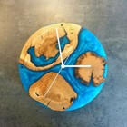 Wood Wall Clock Epoxy Resin Art Beautiful Wall Clock Acacia Gift for Her