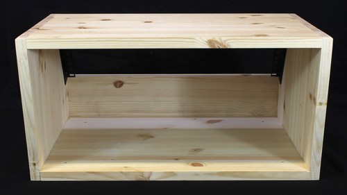 Unità rack in legno pino massiccio 3u angolato 19" pollici/custodia/armadio studio/DJ/registrazione - Foto 11 di 13