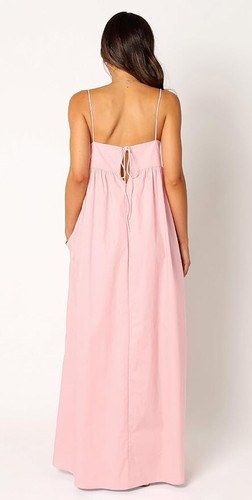 Woman Summer Spaghetti Straps Loose Maxi Long Holiday Beach Dress with Pockets - Picture 7 of 43