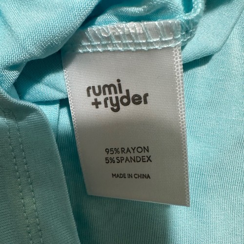 Rumi & Ryder Girls Size L (12-14) Blue Unicorn Tie Knot Glitter T-Shirt Top -NWT - Picture 5 of 5