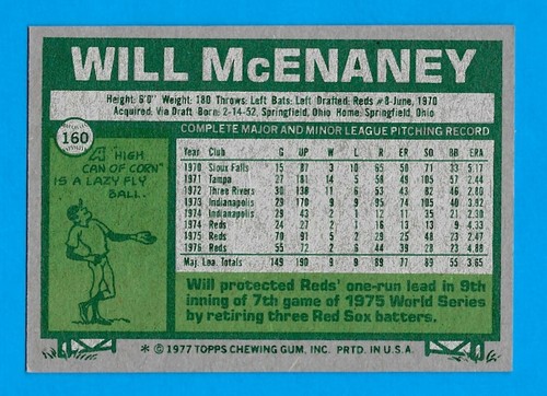 1977 TOPPS BASEBALL Singles U Pick - HOF, Rookies, Stars, Commons - all scanned - Picture 128 of 427