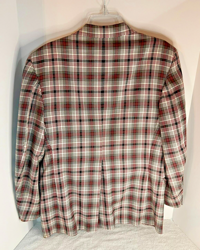 VTG 1978 Richard Bennett Photo Metric Mens Suit Sport Jacket Plaid Tailor Made - Picture 14 of 15