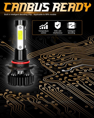 9005 H11 LED Headlight Super White Bright Bulbs 6000K HIGH/LOW Beam 5500LM Kit - Bild 8 von 9