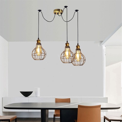 Industrielle Spinne Leuchte Decke Mehrwege Käfig Pendelleuchte - Bild 6 von 25