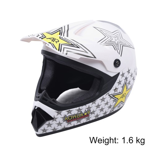 Blanco Adulto Motocross Casco Combo Guantes Gafas Motocicletas Bicicletas Eléctricas - Imagen 18 de 23