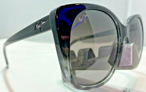 MAUI JIM MELE MJ 794-02GT BLACK TORTOISE GREY POLARIZED BUTTERFLY SUNGLASSES 9.5 - Picture 2 of 9