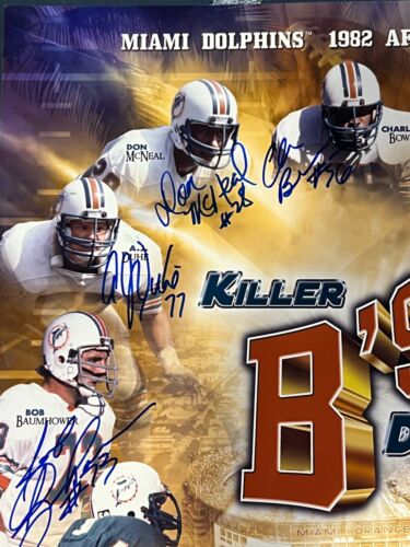 DUHE, BAUMHOWER, BOKAMPER KILLER 'B'S MIAMI DOLPHINS SIGNED LIMITED ED. 16x20 - Picture 2 of 5