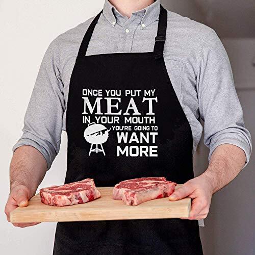 ERMUHEY Once You Put My Meat in Your Mouth Swallow Funny Grilling Sign Metal Tin Sign, Grilling Poster for Home/Outdoor/Garages/Restaurants/Cafes Bars Pub/Man Cave Wall Decor Plaque 12x8 Inch