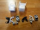 Two (2) Mp3 Multimedia clip Players with headphones, usb cable and Micro sd slot