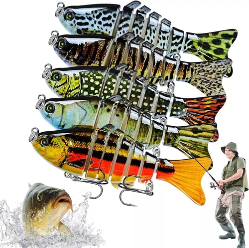 7 Segment Fishing Gear Bionic Swimming Bait Bass Tackle Fishing Gear Lure Tool