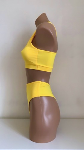 Schminke💡 Básicos Neón Ropa de Baile Crop Top Scrunch Butt Tanga Cintura Alta Polo UV - Imagen 24 de 43