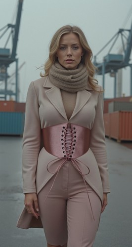 Women Salmon Light Pink Wide Faux Silk Elastic Corset Dressy Fashion Belt S M - Picture 21 of 24