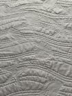 Seaside Cottage Ocean Waves & Seashells Quilting White Quilt 65x90 twin #369