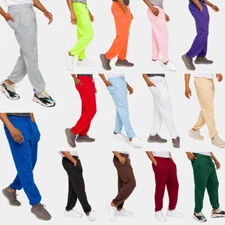 Men's Workout Lightweight Fleece Drawstring Elastic Cuff Sweatpants FL78-VICTORI