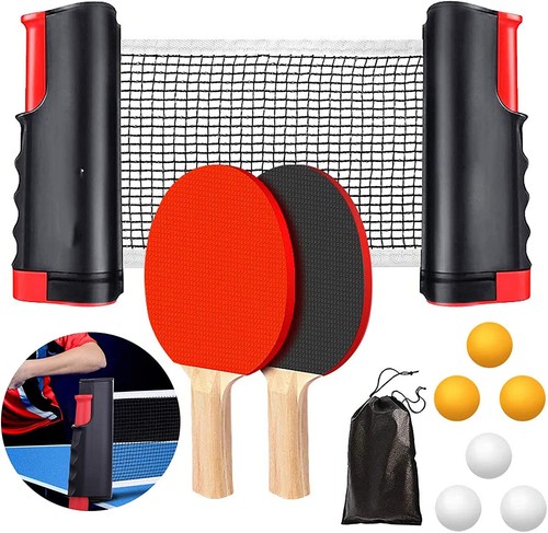 10 Tlg. Profi Tischtennis Set Tischtennisschläger mit Netz, Schläger und Bällen - Bild 7 von 14
