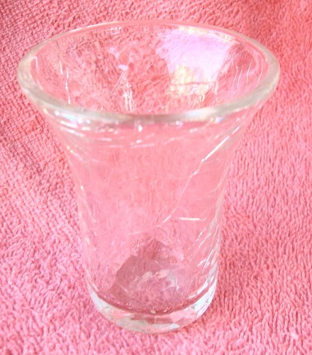 1984 Franklin Mint, Ice Glass Beaker,  Curio Glass Miniature  Crackle  Glass - Picture 1 of 6