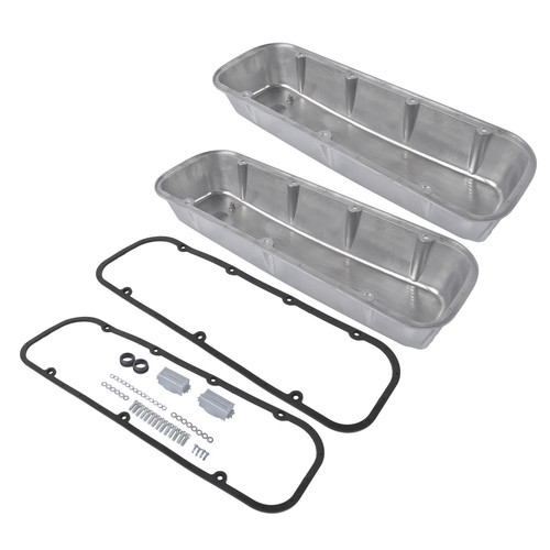 Cubiertas de válvula de aluminio pulidas de 3-11/16" de alto para Chevy BBC 396-502 1965-1995 - Imagen 5 de 13
