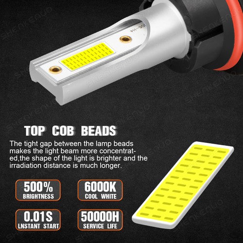 9005 9006 HB5 9008 H11 H7 H1 H4 9012 H16 9140 H11B 880 881 LED Bulb 6000K White - Picture 29 of 111