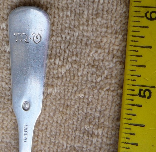 Fiddle shell handle I HOLM Sterling Sugar Condiment Spoon 5 3/4" - Picture 3 of 3