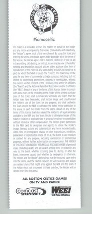 Indiana Pacers vs Boston Celtics 1/4/2013 Full Ticket - Rajon Rondo - Picture 2 of 2