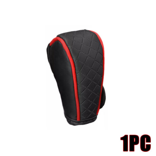 Car Gear Hand Shift Knob Cover Leather Handbrake Non-Slip Protector Accessories - Foto 9 di 13