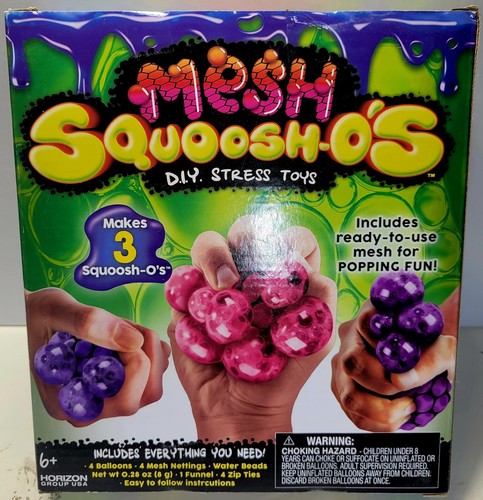 Mesh Squoosh-o’s DIY Stress Toys Craft Kit For Kids Makes 4 Top Toy Award 6+ New - Picture 2 of 7