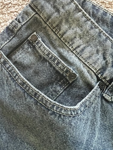 BooHoo Man Slim Rigid Vintage Blue Jeans Size 36 - Picture 6 of 8