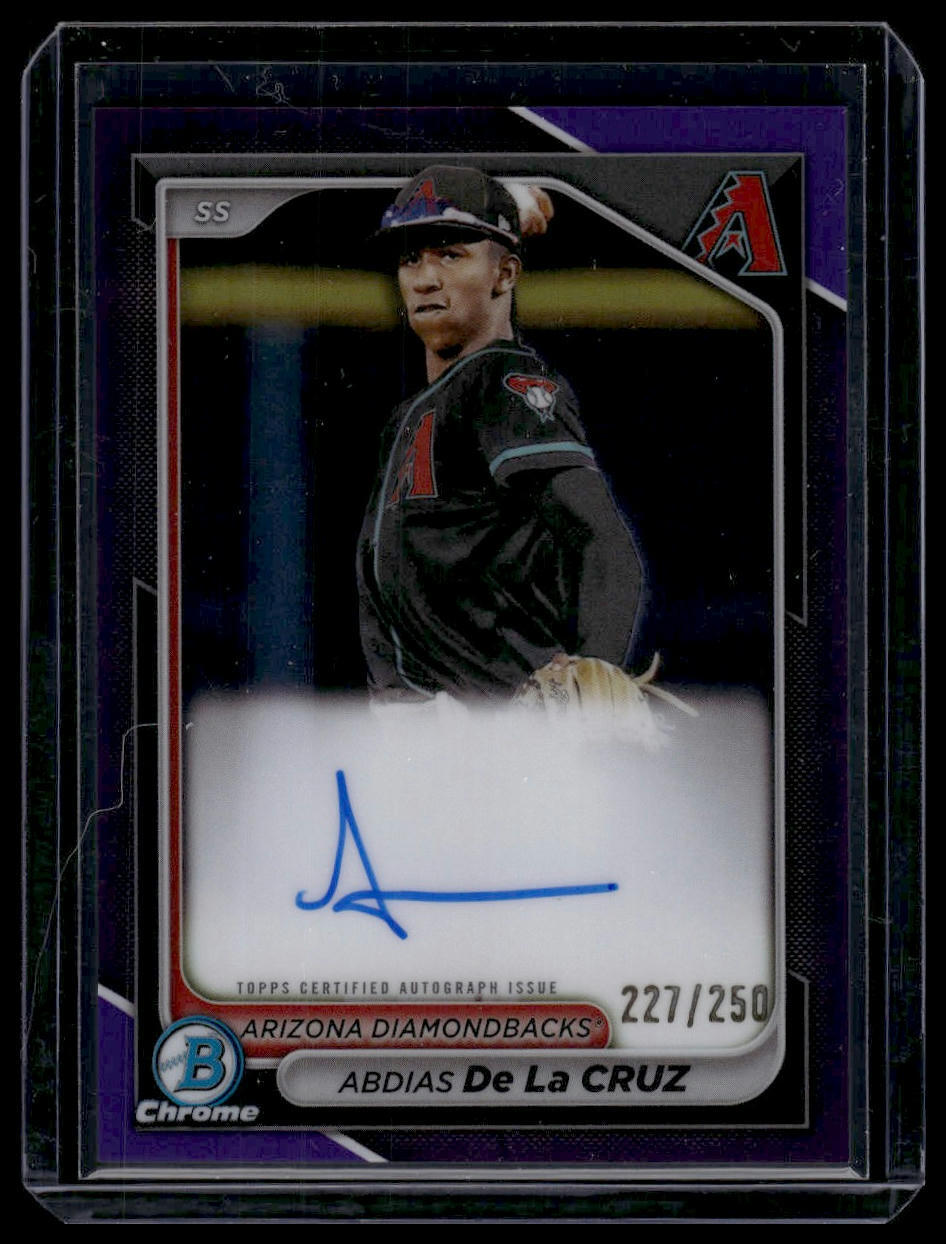 2024 Bowman Chrome #CPA-ADL Abdias De La Cruz Prospects Auto Purple #/250