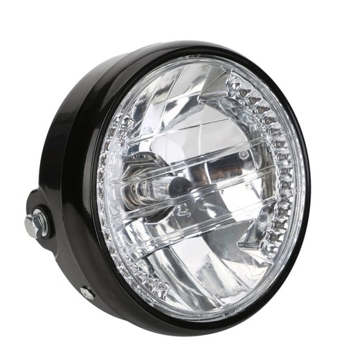 6.5 Inch Motorcycle Headlight LED Front Light Headlamp Universal Motorbike Black - Picture 7 of 9