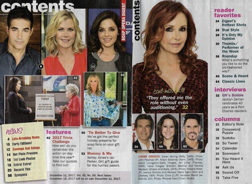 Soap Opera Digest Magazine December 11 2017 Days of Our Lives Jacklyn Zeman - Picture 2 of 2