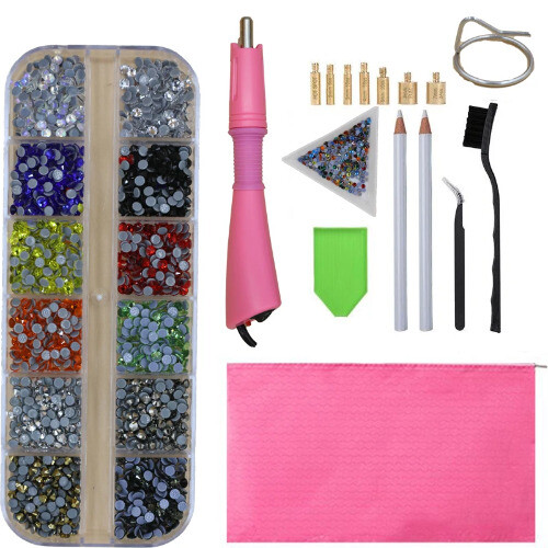 Set strass Hot Fix/EU/US PLUG applicatore hotfix cristallo ferro su strass - Foto 18 di 59