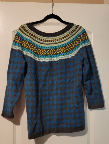 Talbots Sweater Womens Medium Multi-color Pullover Knit Nylon / Lambwool - Picture 2 of 3