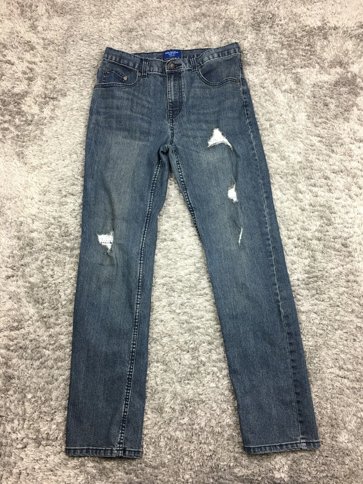 Arizona Jean Co Slim Fit Boys Jeans Size 20 Blue Denim Straight Leg - Image 3 of 4
