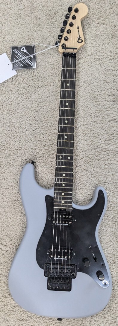 Гитара Charvel Pro-Mod So-Cal Style 1 HH Floyd Rose, цвет Серый с атласной грунтовкой