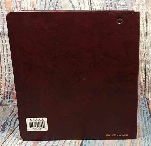 Franklin Quest Storage Binder Hardcover 3 Ring Burgundy 8.5 x 9 BINDER ONLY 1996 - Picture 3 of 4
